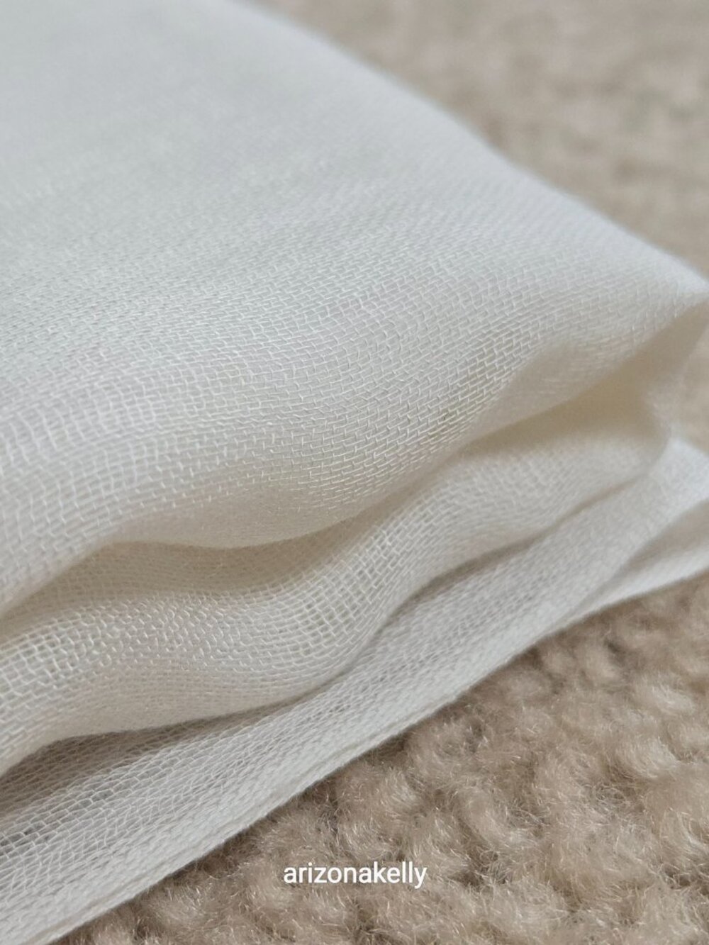 NWT Nordstrom Silk/Modal Scarf Lightweight Gauzy Breezy Ivory - Picture 11 of 11